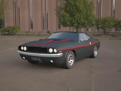 challenger-1970 3ds max model car 3D model