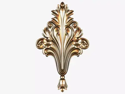 Carved decor ornament for cnc 28 3D model