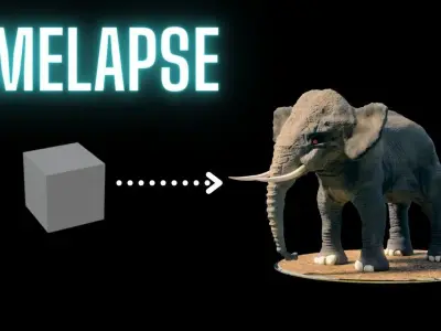 Elephant Low-poly 3D model