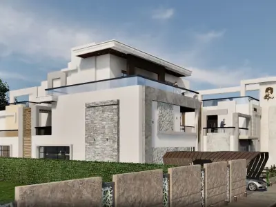 Modern Residence House  Low-poly 3D model