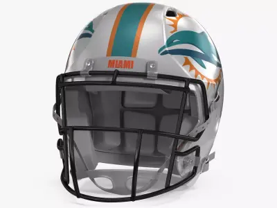 Miami Dolphins American Football Helmet 3D model