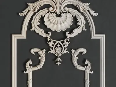 Boiserie 3 ornate ceiling design 3D model