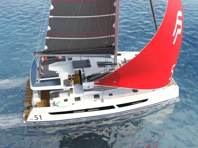 aura 51 Catamaran 3D model