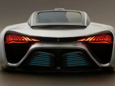 3Dpro CAR scifi 5 Low-poly 3D model