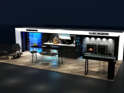 Kitchen Concept Exhibition Stand 3D model
