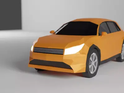 Low Poly Car Low-poly 3D model shop