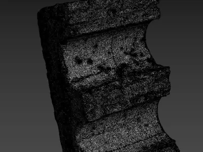 Ultra realistic Old Brick Scan 8k HD Low-poly 3D model