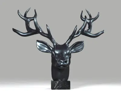 Deer Head01 3D print model