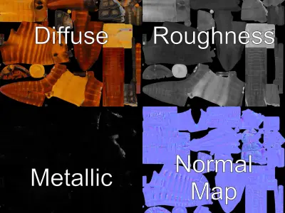 Alien Serpent Creature Model Pack Low-poly 3D model