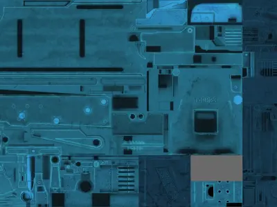 15-AK-47M-gun model 3d game ready model Low-poly 3D model Low-poly 3D model