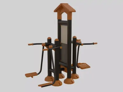 Playground Sport Equipment - 02 Low-poly 3D model