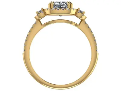 Luxury Golden Ring 3D model