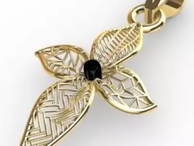 Direct Casting Flower Pendant Texture 3D print model  3D print model