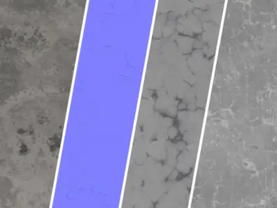 Stone Wall Materials 108- Concrete Wall - Sbsar Pbr 4k Seamless Texture