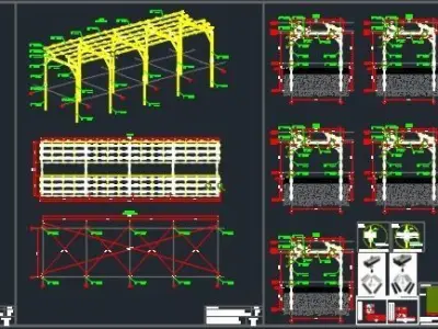 1MW Solar Energy Project on Farmland Type-1 3D model