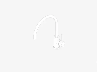 Sink Mixer - Luxury - Sleek - Gooseneck - 220 Low-poly 3D model