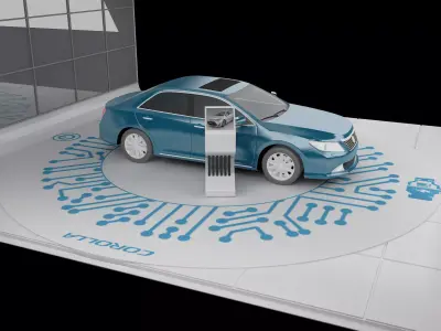 Booth Exhibition Stand a224b 3D model