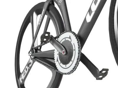 Road Bike Look Low-poly 3D model