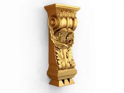 Decorative Bracket carved classic cnc 3d printing 3D print model
