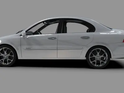 2012 Coda EV Electric Car Low-poly 3D model