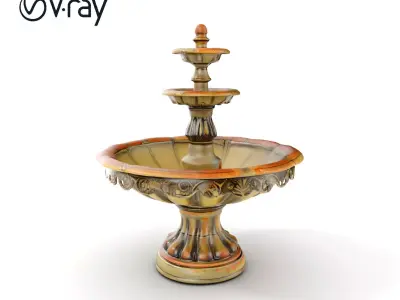 Classic Outdoor Fountain Model Pack Low-poly 3D model