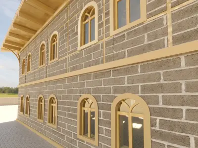 MOSQUE Low-poly 3D model