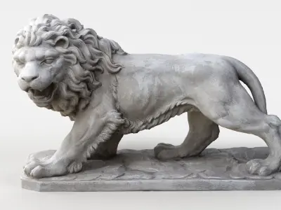Lion Statue Figurine 3D model