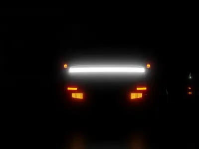 Military vehicle With Minigun Turrent Low-poly 3D model