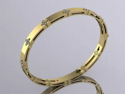 Brand Jewelry Bracelet Gold Luxury Gold 3D print model
