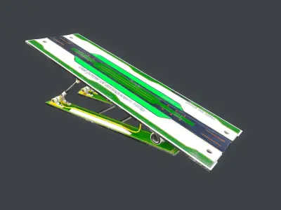 Springboard-01 Low-poly 3D model