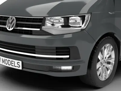 Volkswagen T6 Transporter 2019 HQ 3d model  3D model