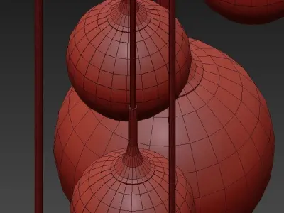 Whitley Chandelier Round 9 3D model