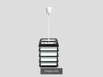Lamps and lightings set 3D Model Collection