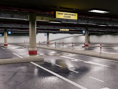 parking garage - BLENDER scene 3D model