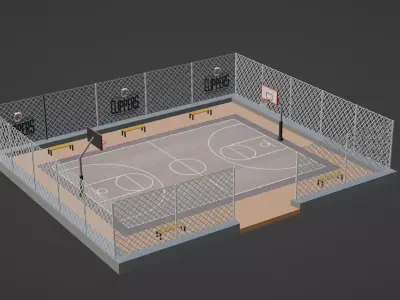 Basketball Stadium - Los Angeles Clippers Low-poly 3D model