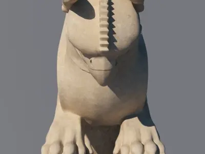 Griffin capital of column 3D model