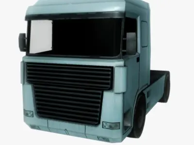 Container truck low poly Low-poly 3D model