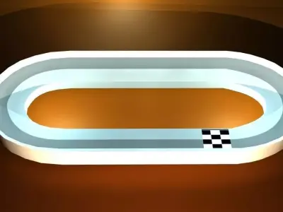 Mini game Race track Low-poly 3D model