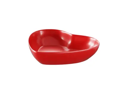 Heart Shaped Cereal Bowl 3D model