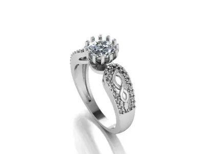  Ring Use For  Moissanite Diamonds 3D print model