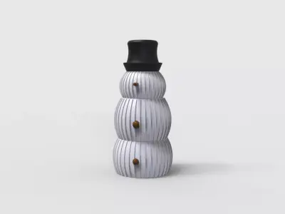 Winter-Themed Decorative Candle Holders  3D print model