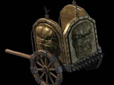 Barracks - War - Car 02 3D model