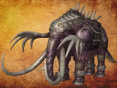 Animal - Fantasy mammoth Low-poly 3D model