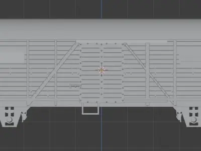 H0 1-87 scale Gmhs freight car WW2 Era 3D print model