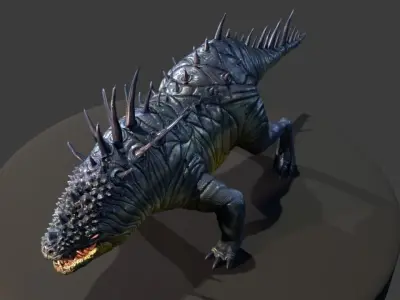 Comodo Dragon Game monster Low-poly 3D model