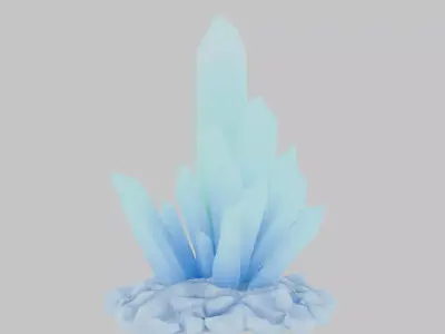 Spiky Crystal Cactus Low-poly 3D model