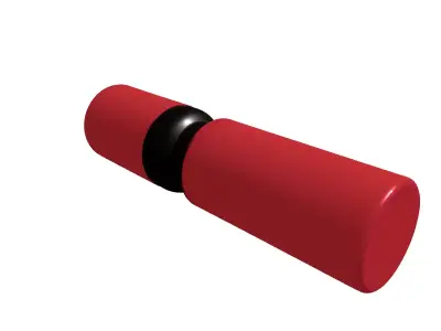 Red Lipstick Cosmetic Tube Model Low-poly 3D model