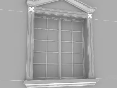 Window Frame 08 Low-poly 3D model