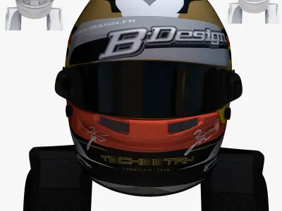 Vergne helmet 2017 2018 Low-poly 3D model