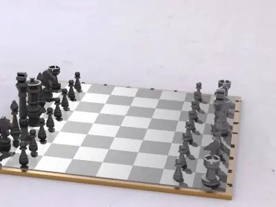 chess borad Free 3D model